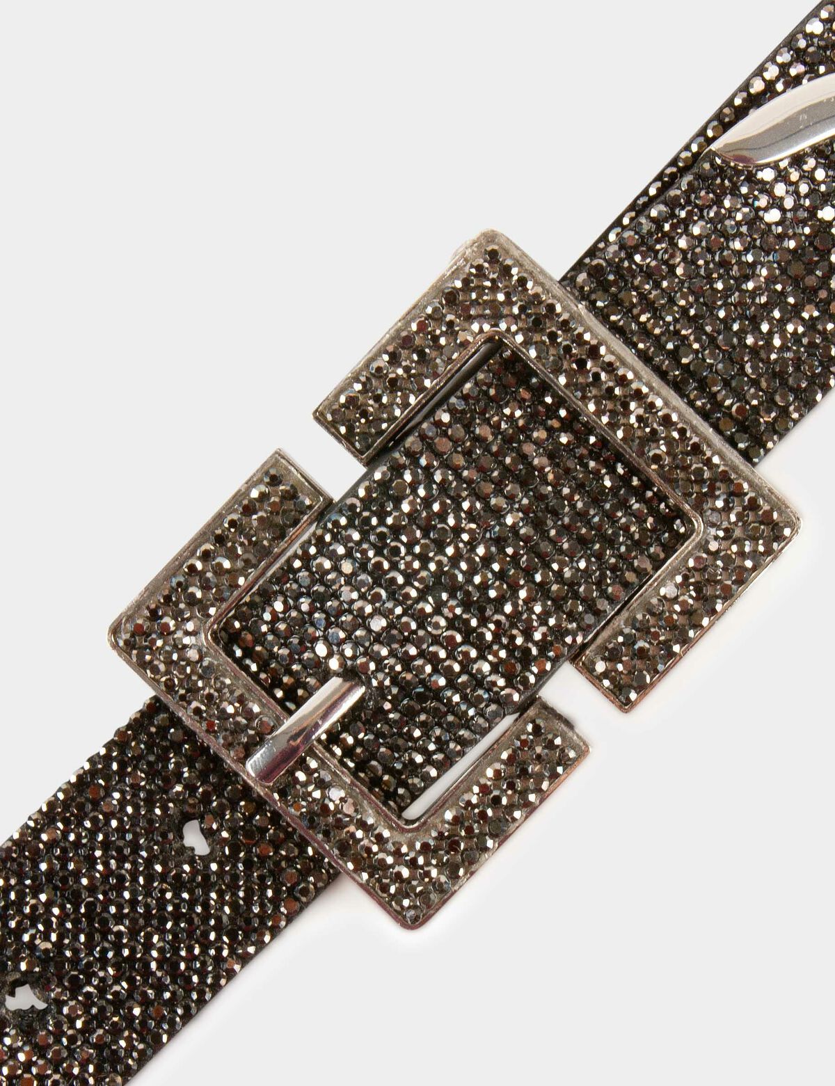 Cinturón con strass gris moyen 231-3Elys