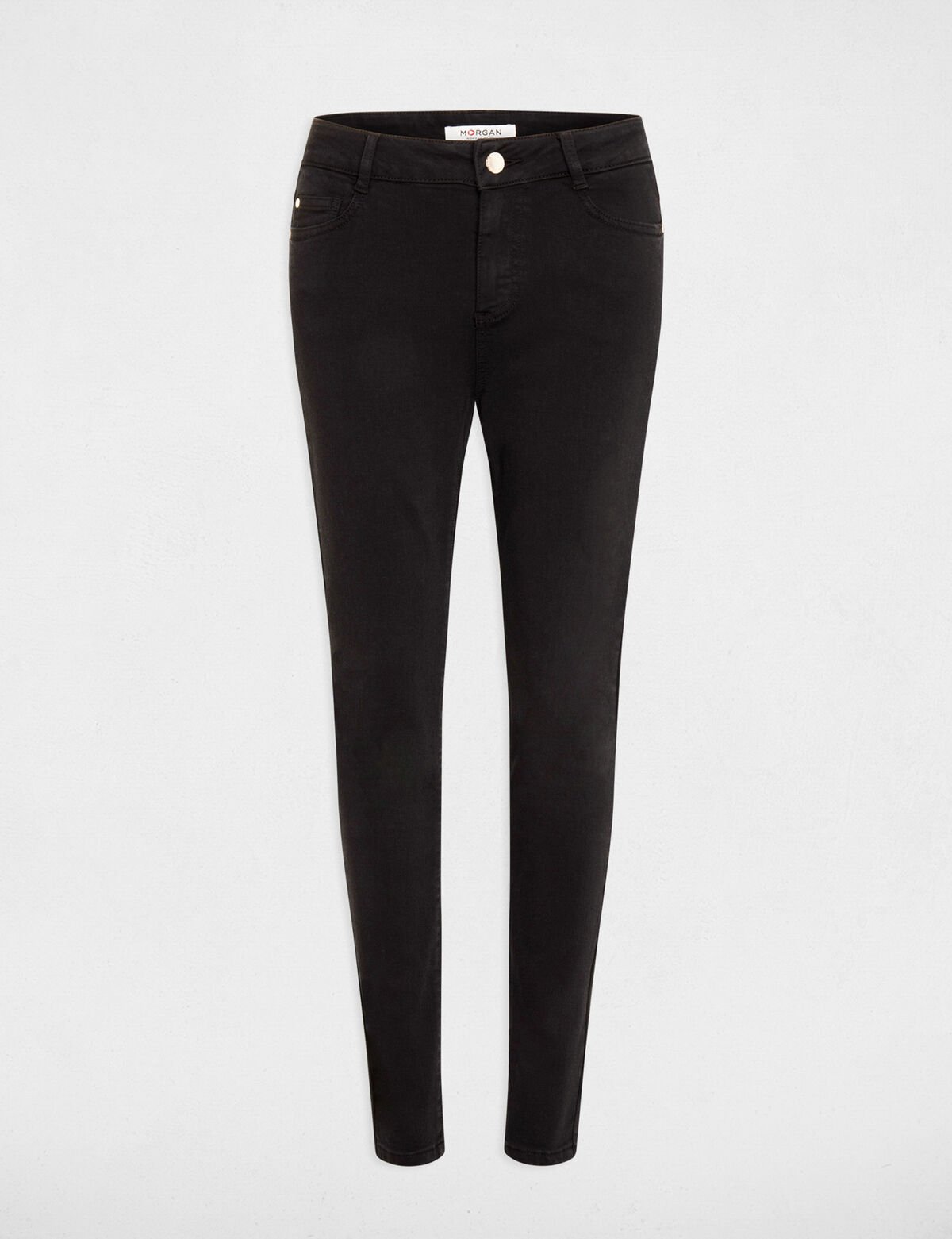 Pantalón skinny estilo corto 5 bolsillos negro 241-Polia