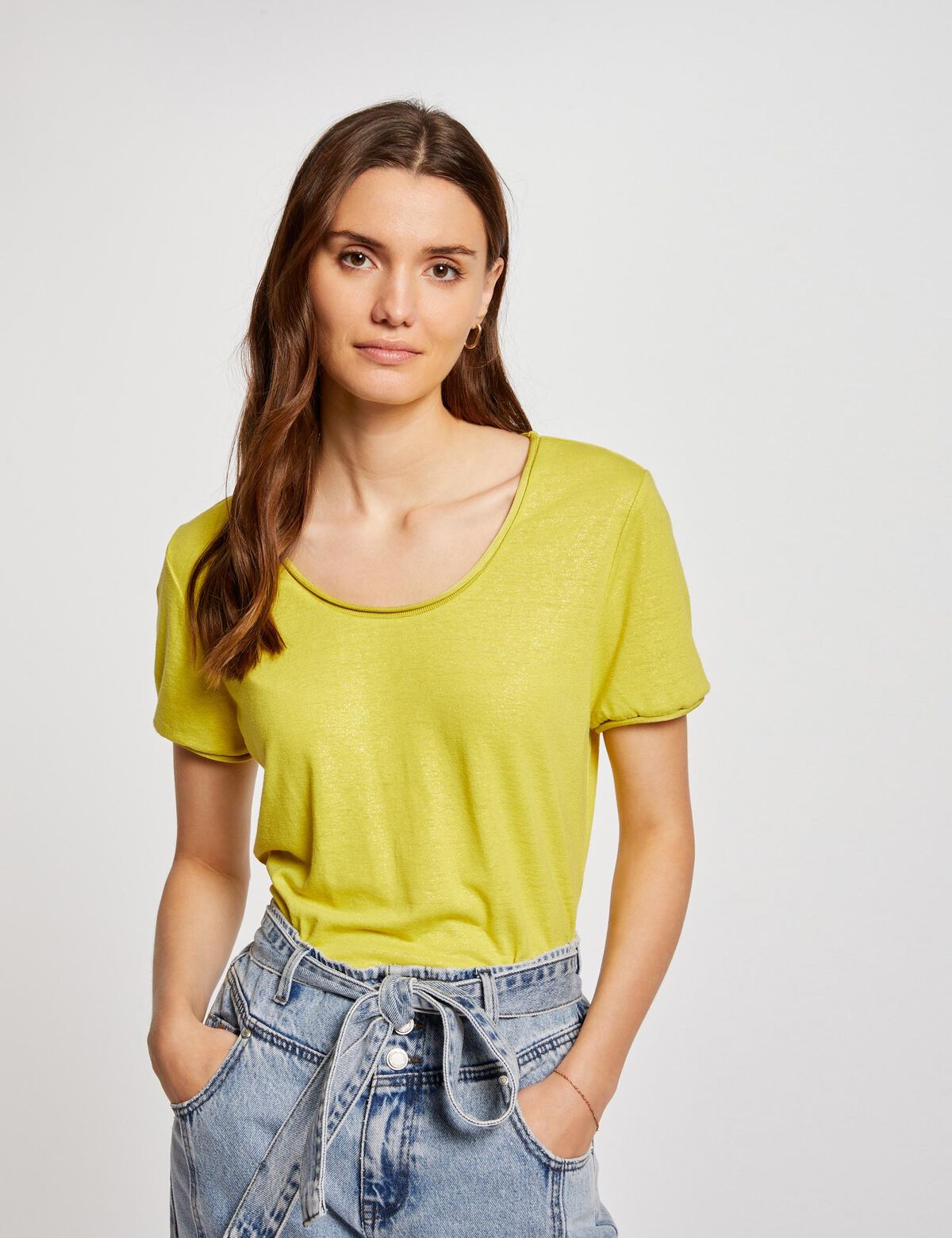 Camiseta de manga corta amarillo medio 241-Dania