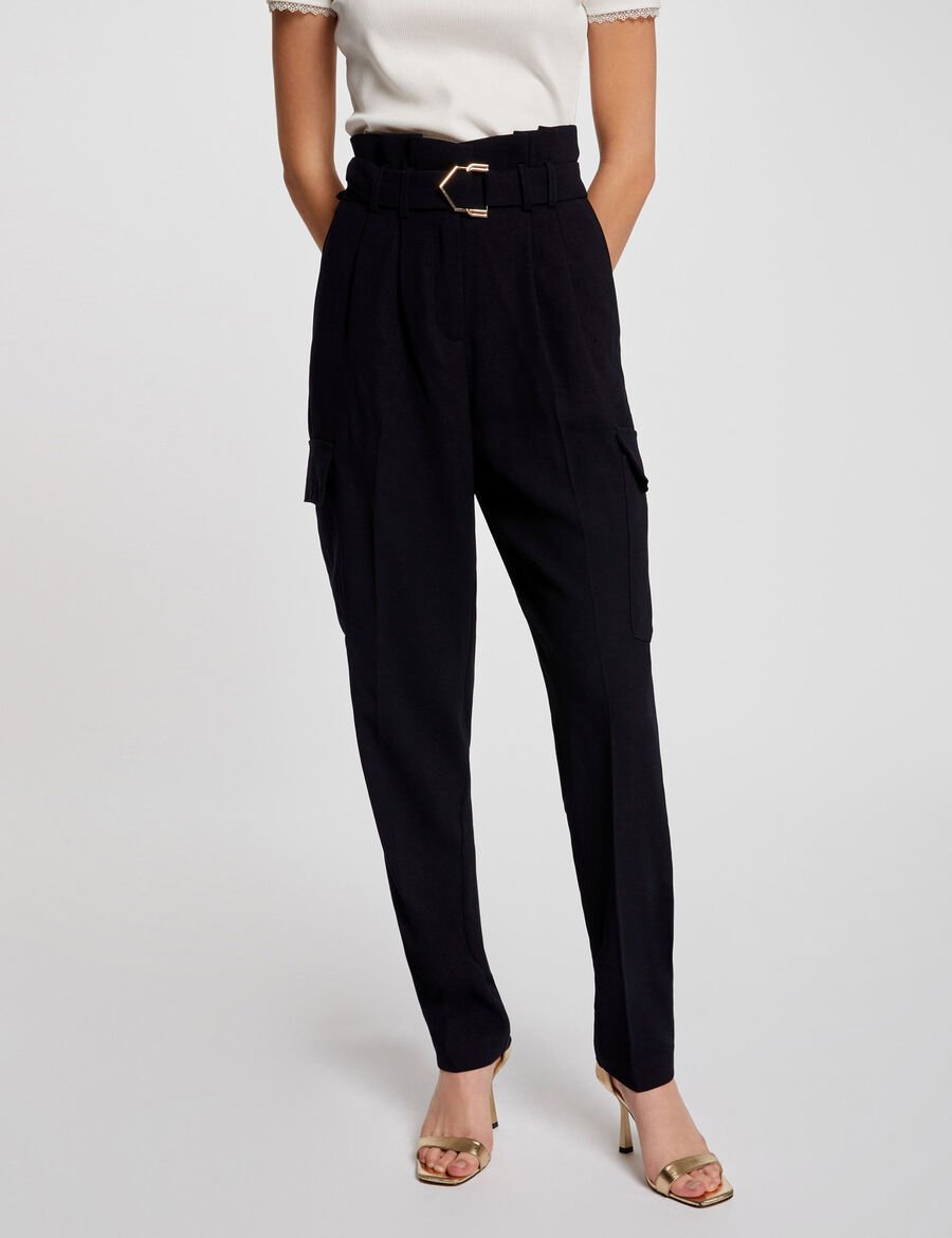 Pantalón estrecho la pernera marino 242-prour.f
