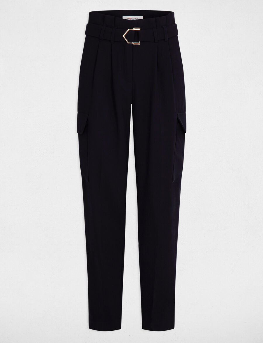 Pantalón estrecho la pernera marino 242-prour.f