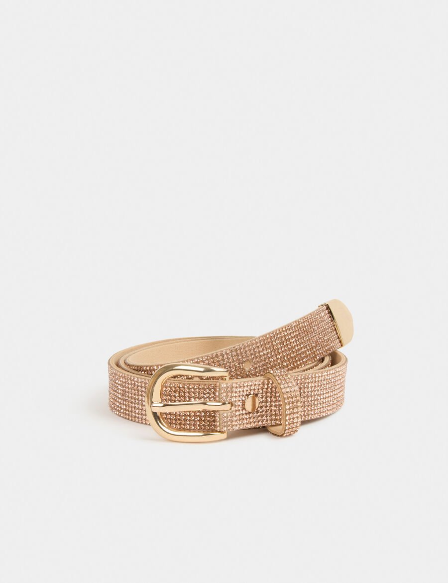 Cinturón con strass rosa 242-3strssi