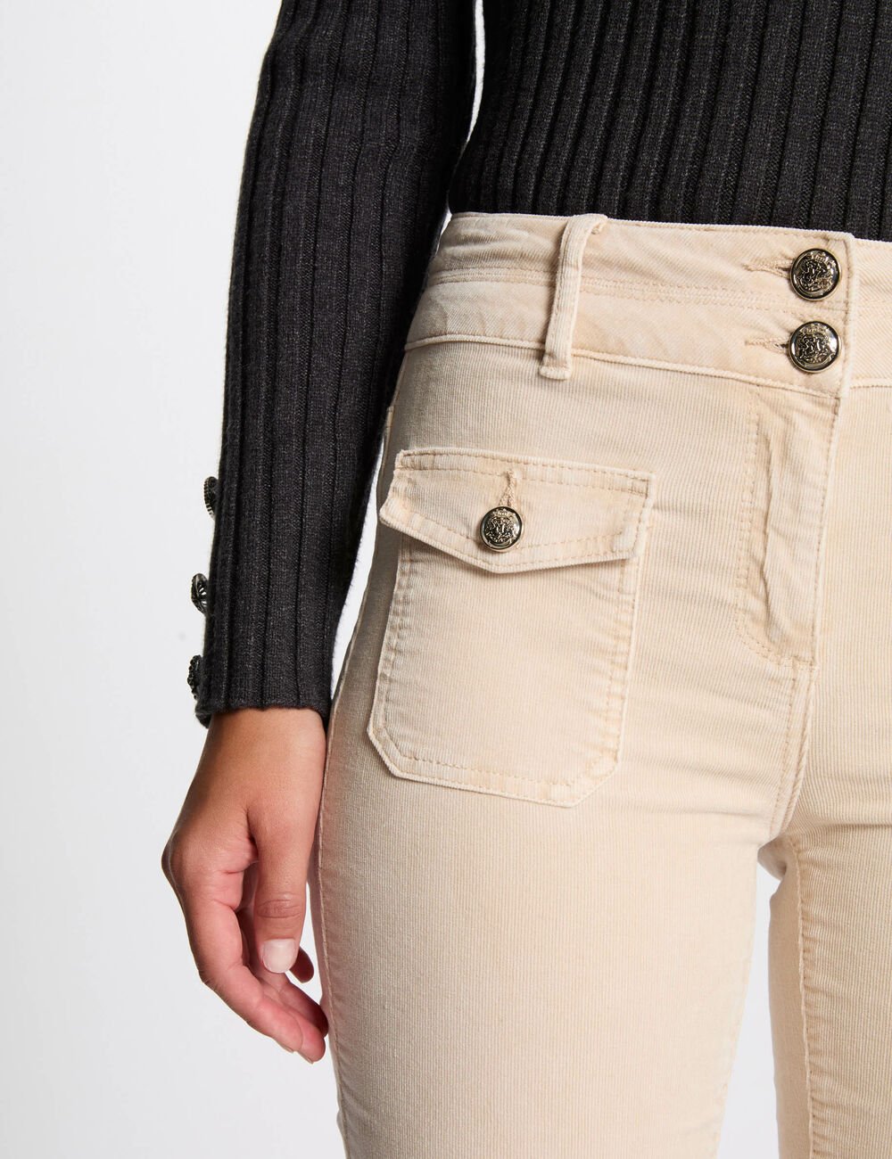 Pantalón ajustado terciopelo 242-Poleno