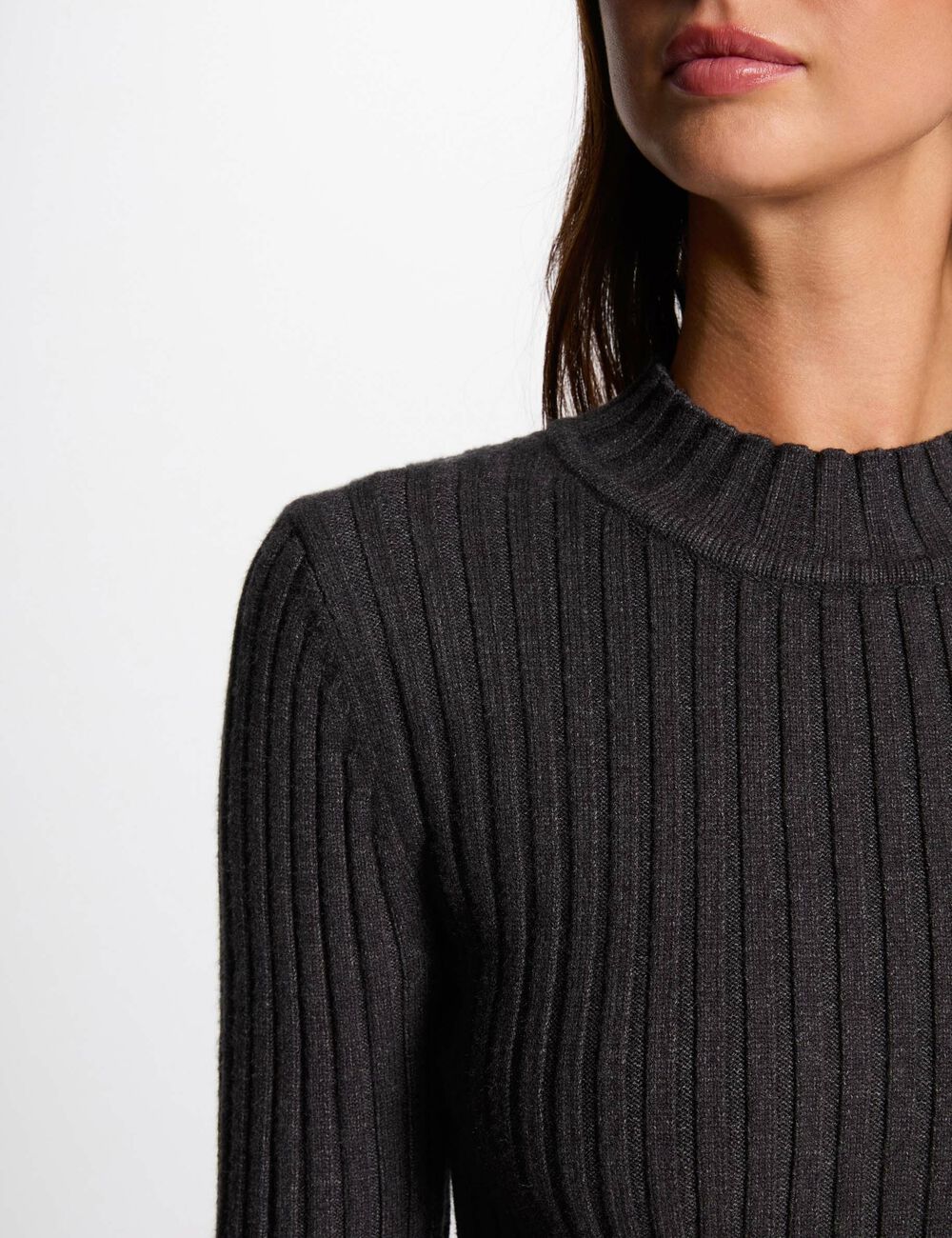 Jersey acanalado cuello alto 242-Mceze