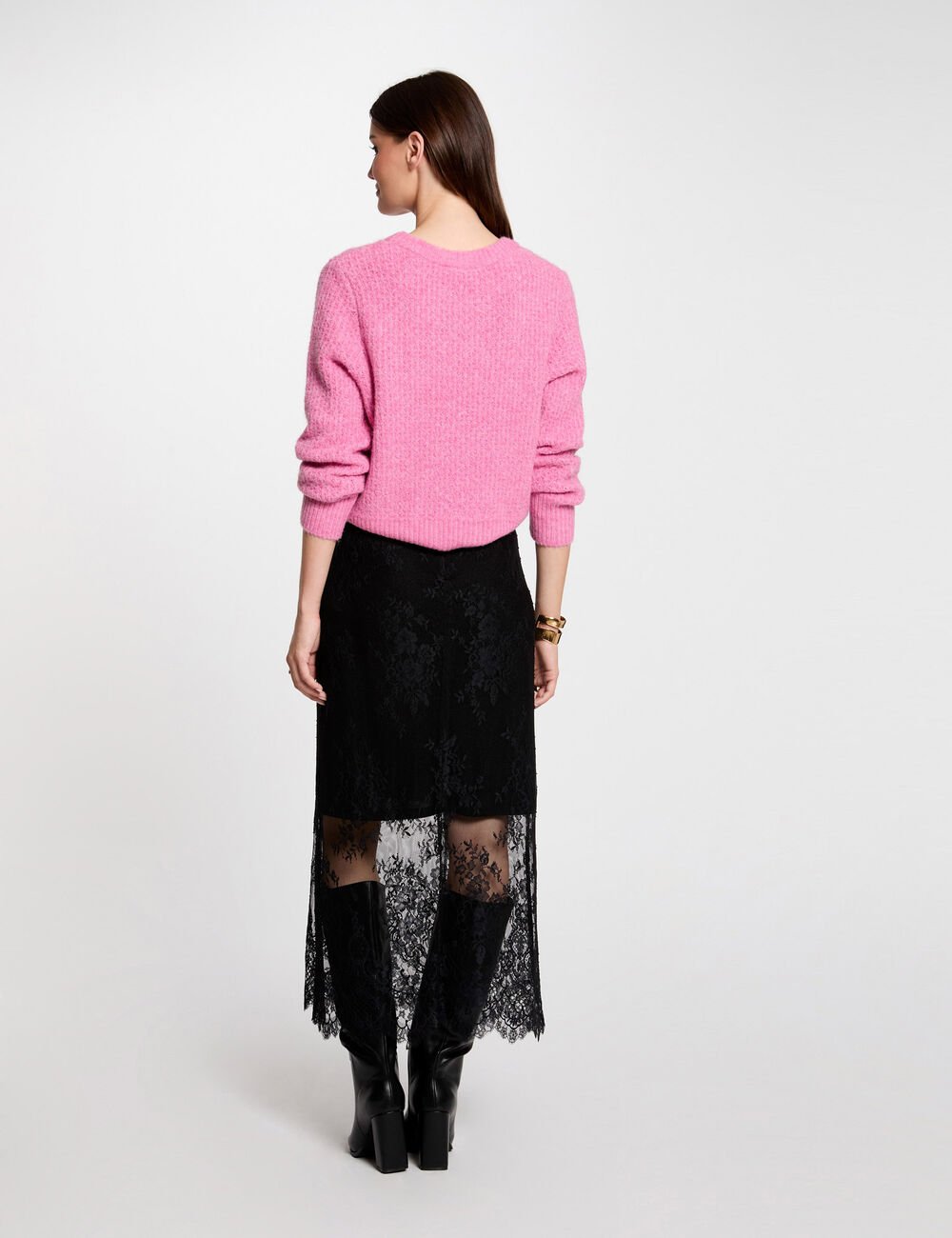 Jersey cuello redondo rosa medio 242-Mpaul