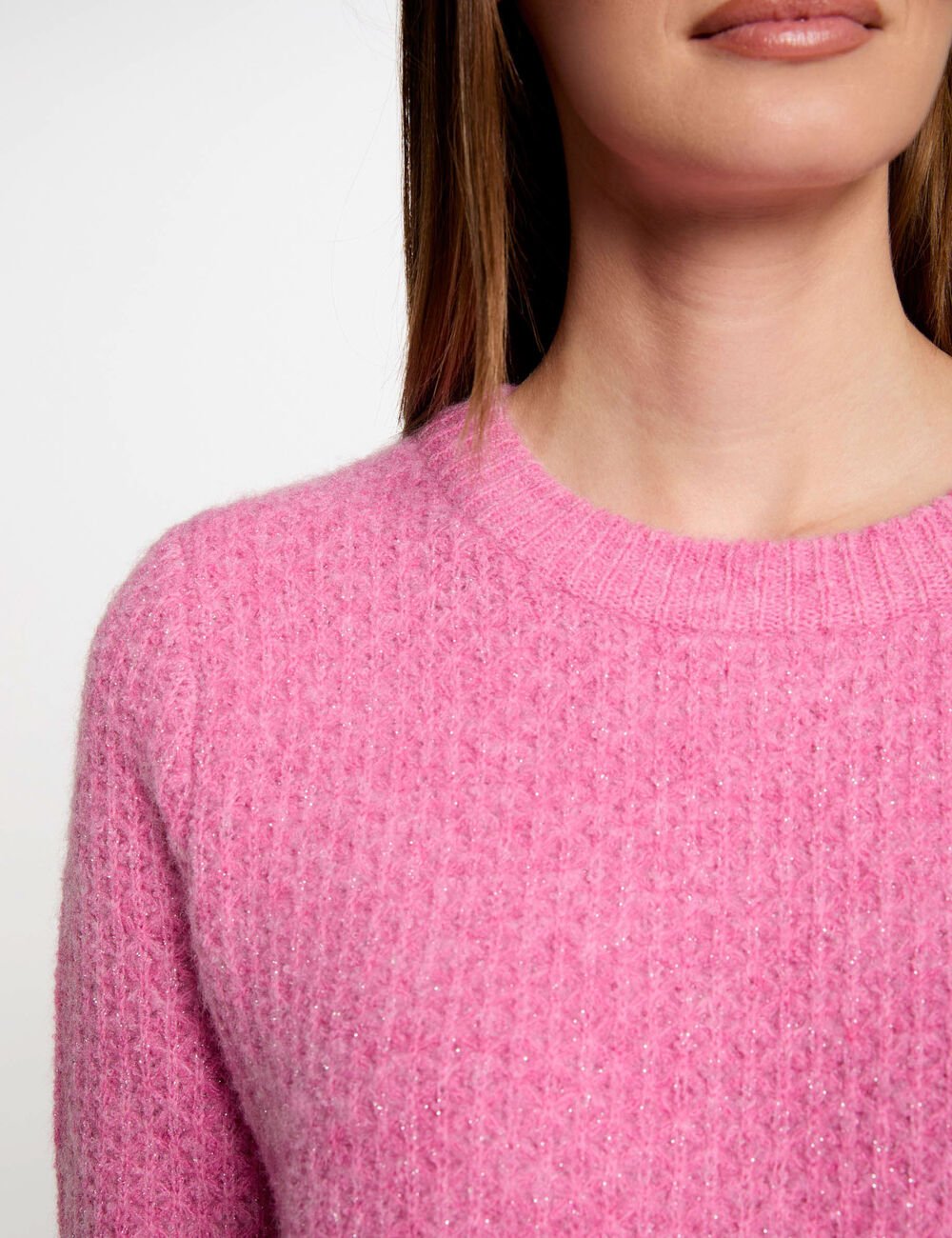 Jersey cuello redondo rosa medio 242-Mpaul