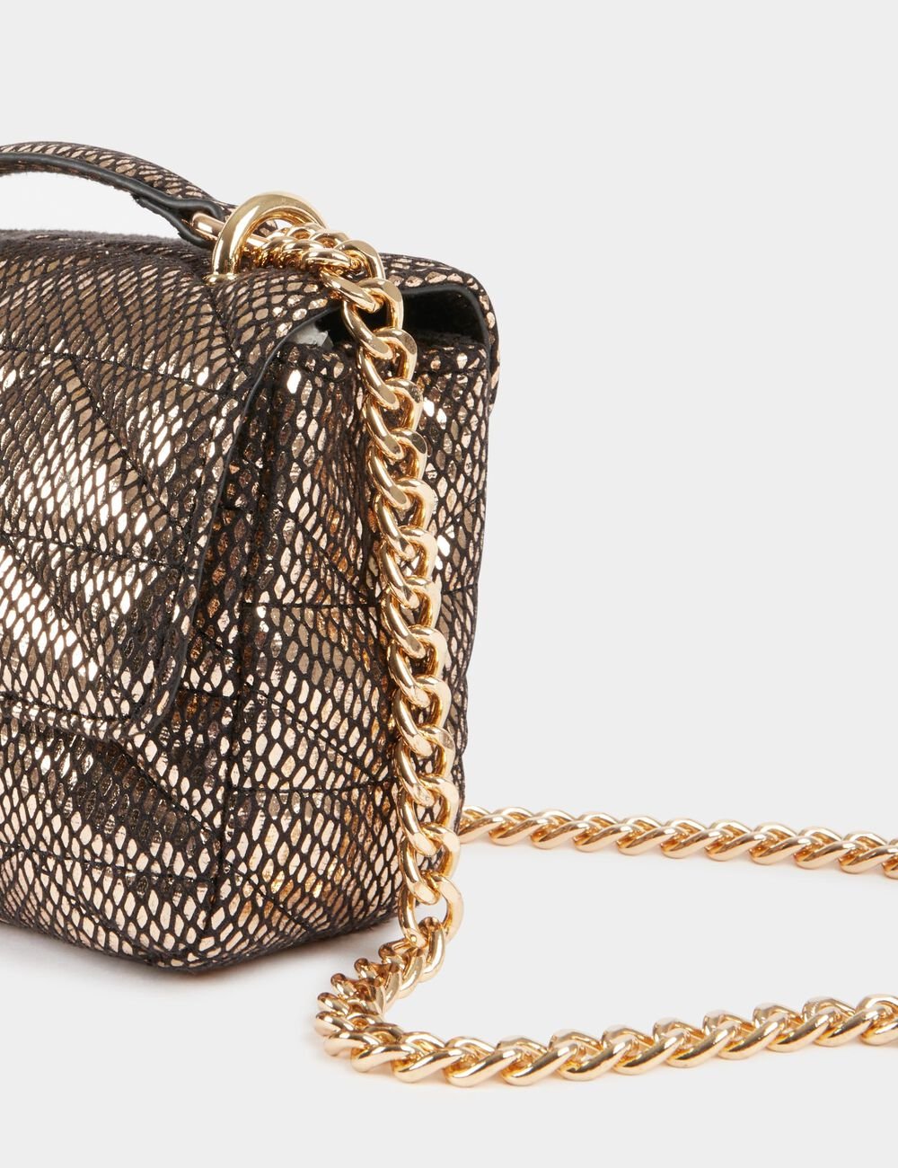 Bolso cartera de mano dorado 242-2mimi