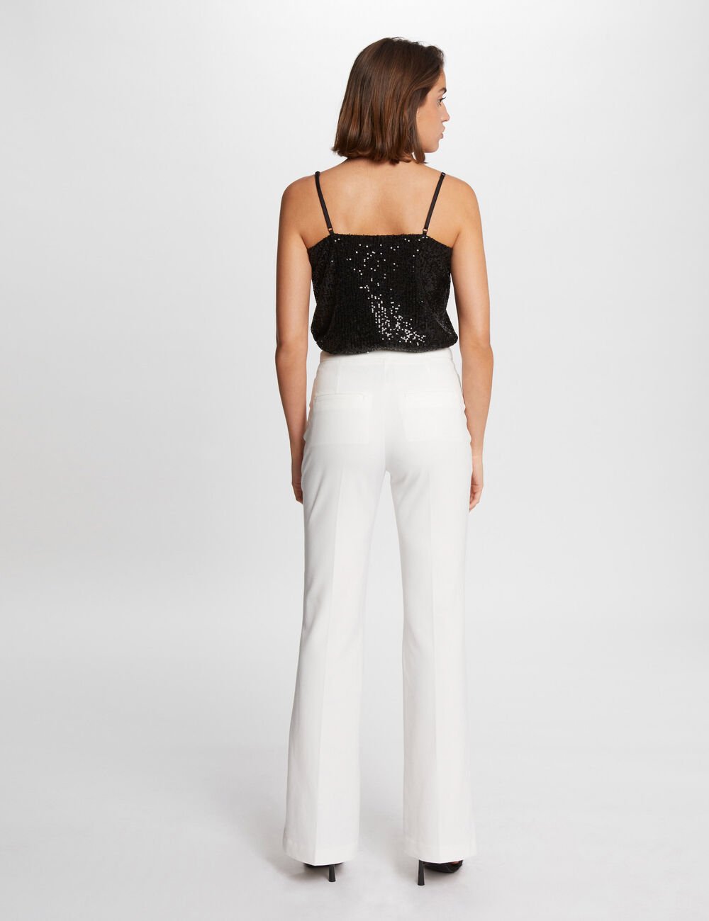Top con tirantes finos negro 242-Baia