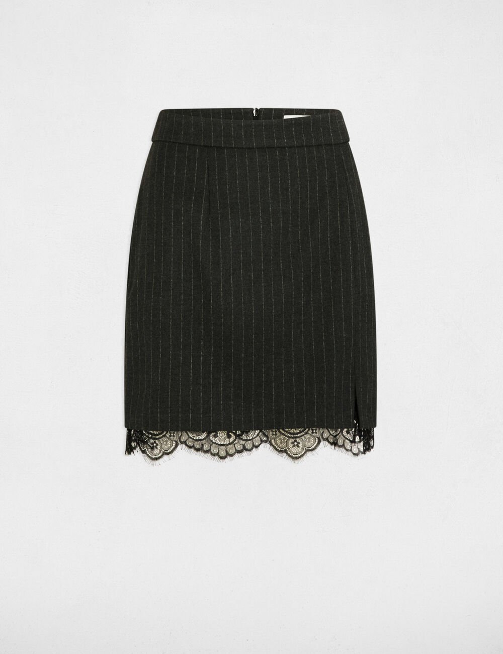 Falda corta con rayas gris anthracite 242-Jtali.f