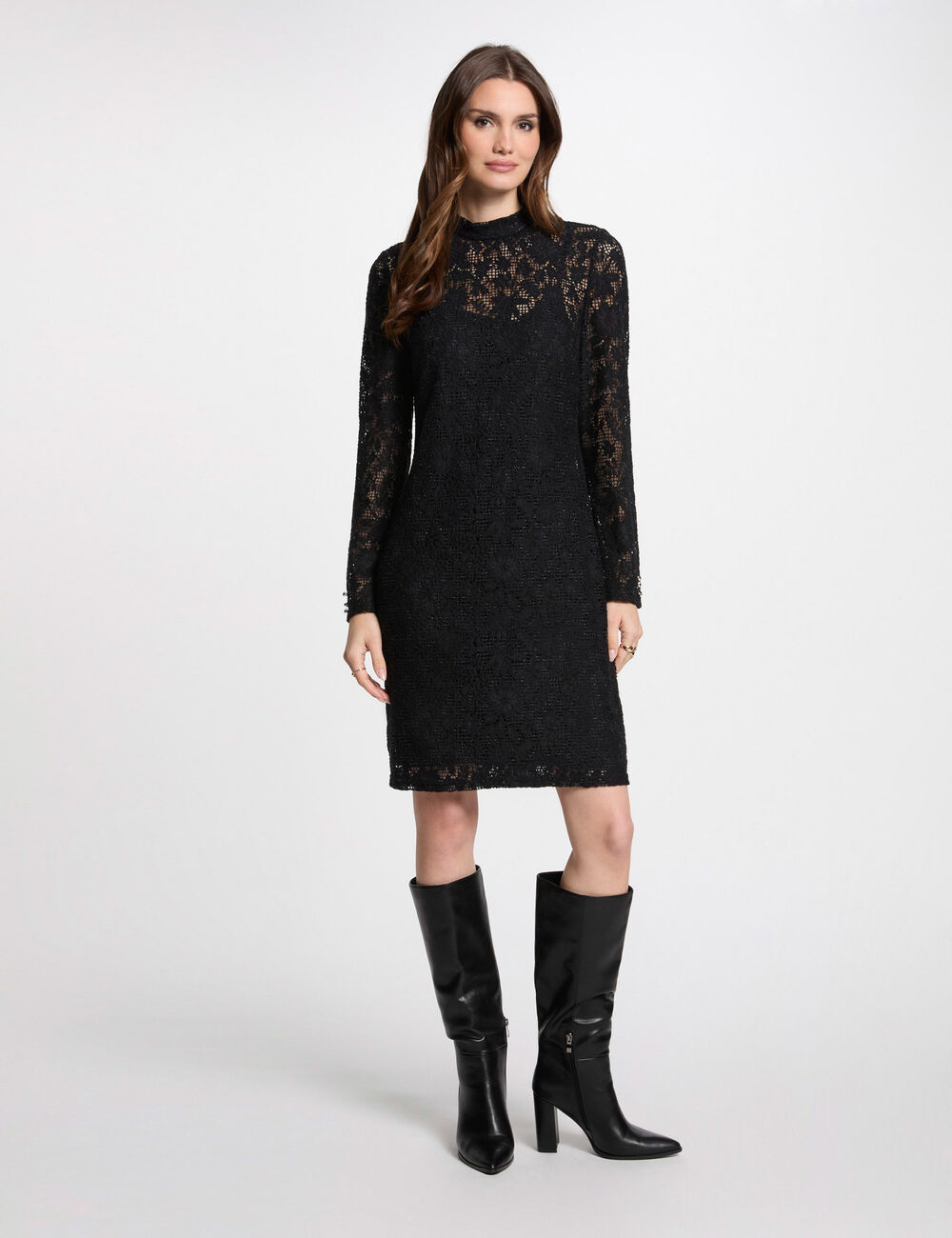 Vestido encaje negro 242-Reigne