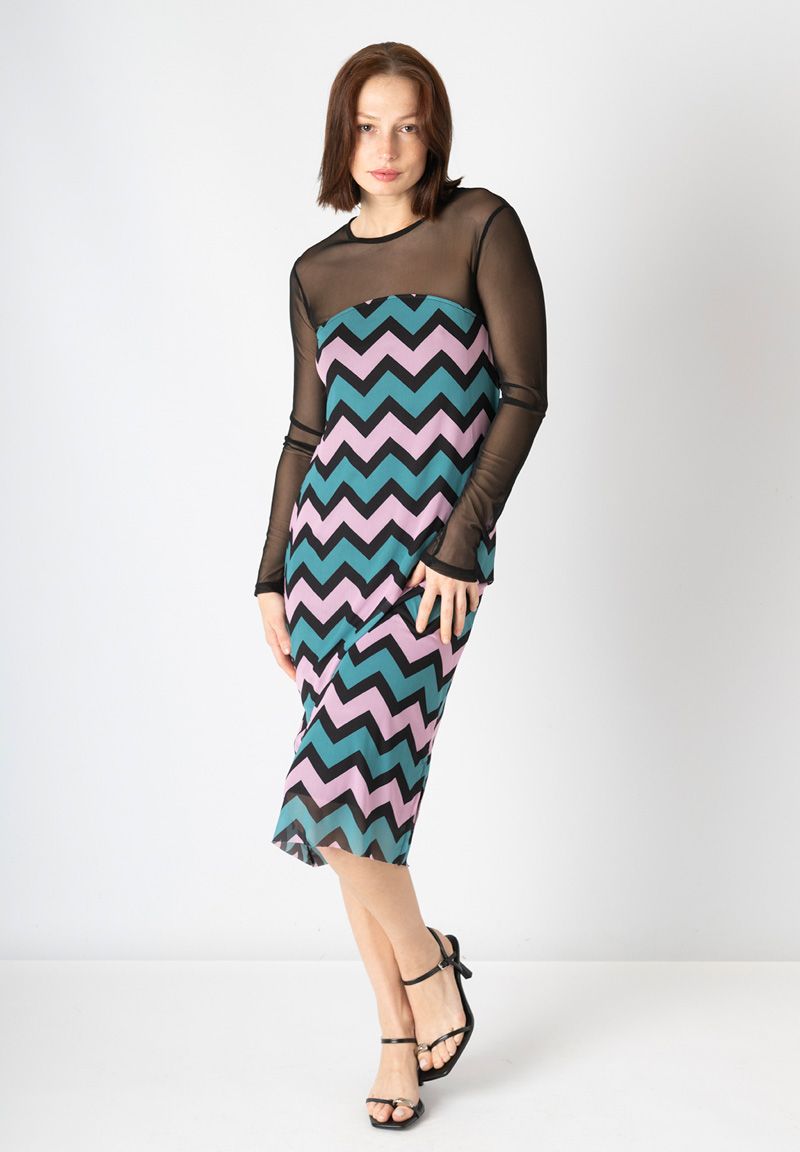 Vestido zig zag C19-743