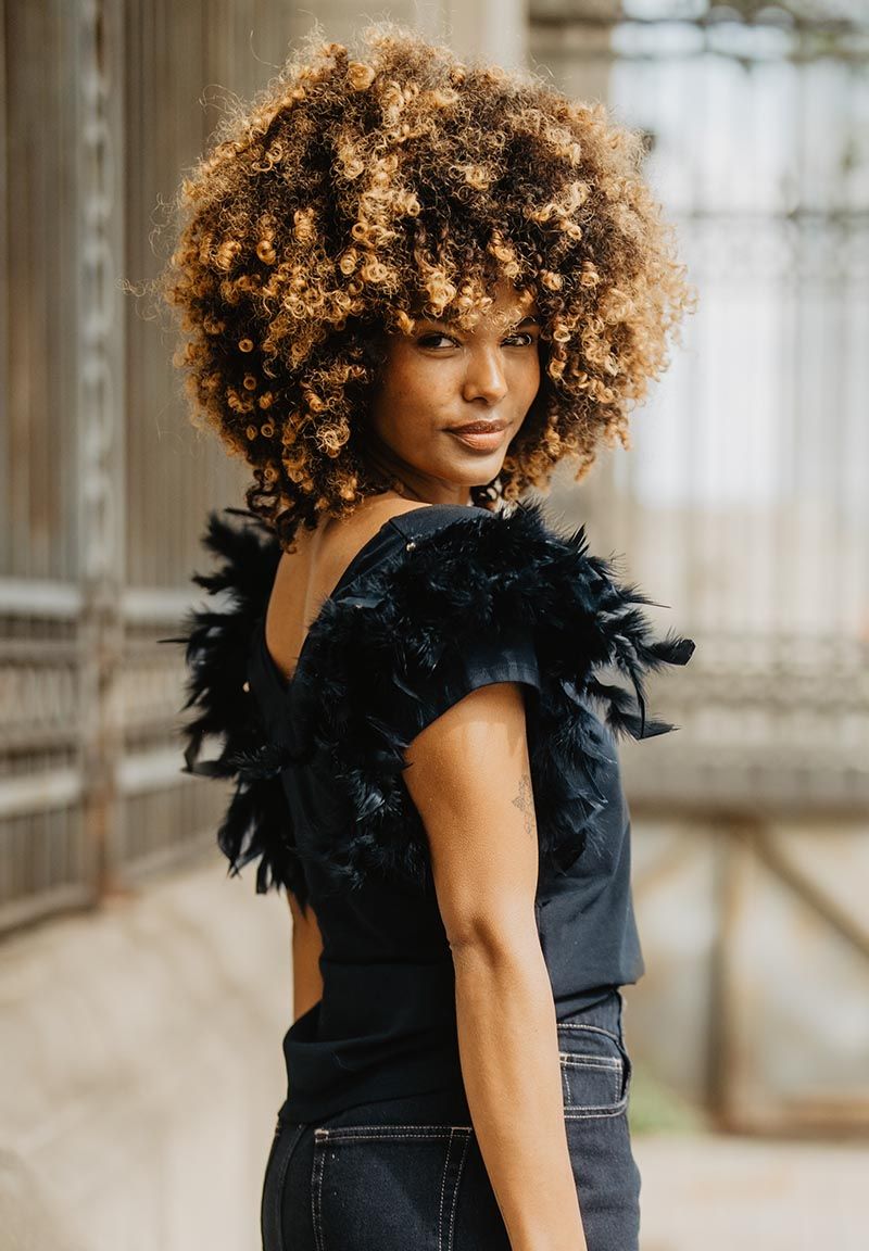 Camiseta estrella plumas C19-763