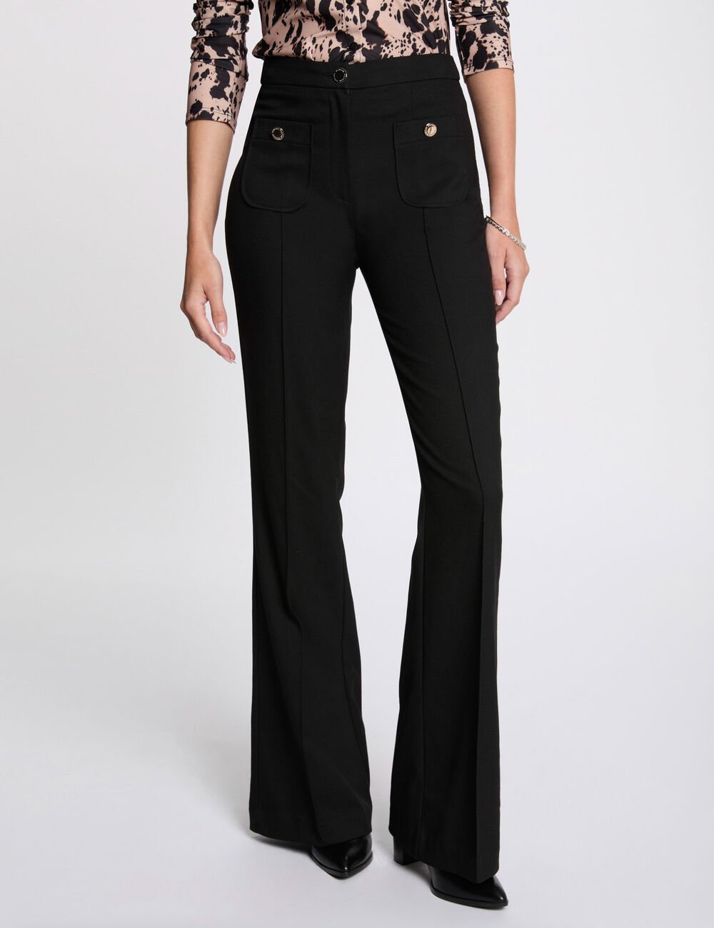 Pantalón boot-cut negro 251-Pflac.F