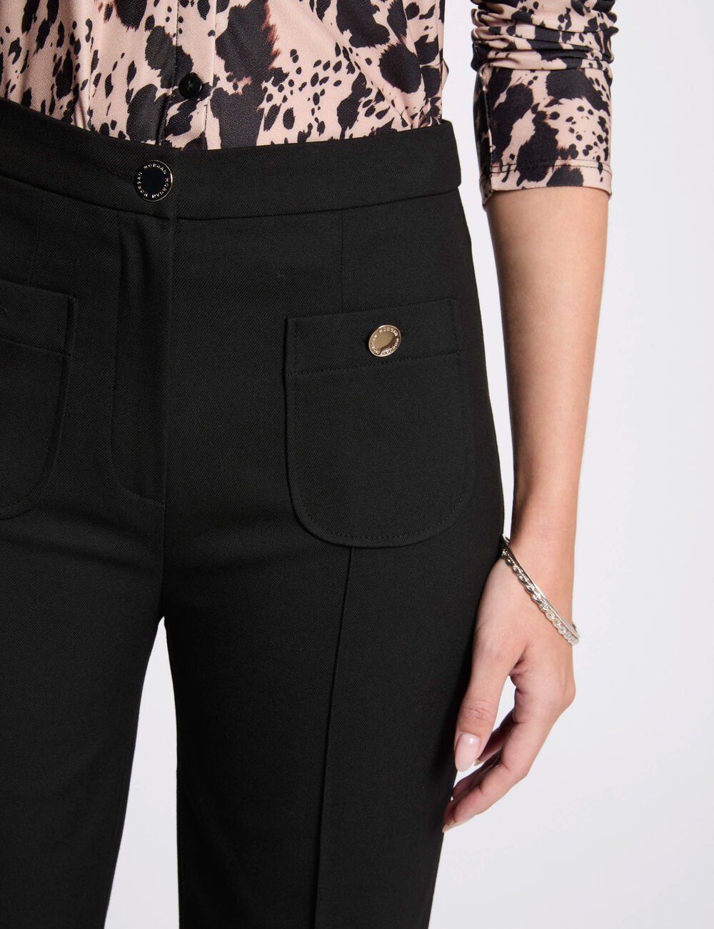 Pantalón boot-cut negro 251-Pflac.F