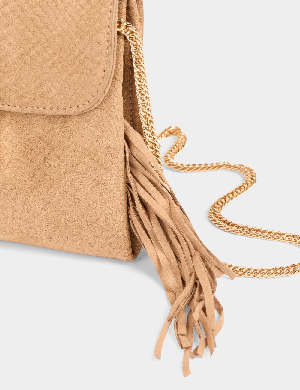 Bolso cartera de mano flecos arena 251-2Romeos