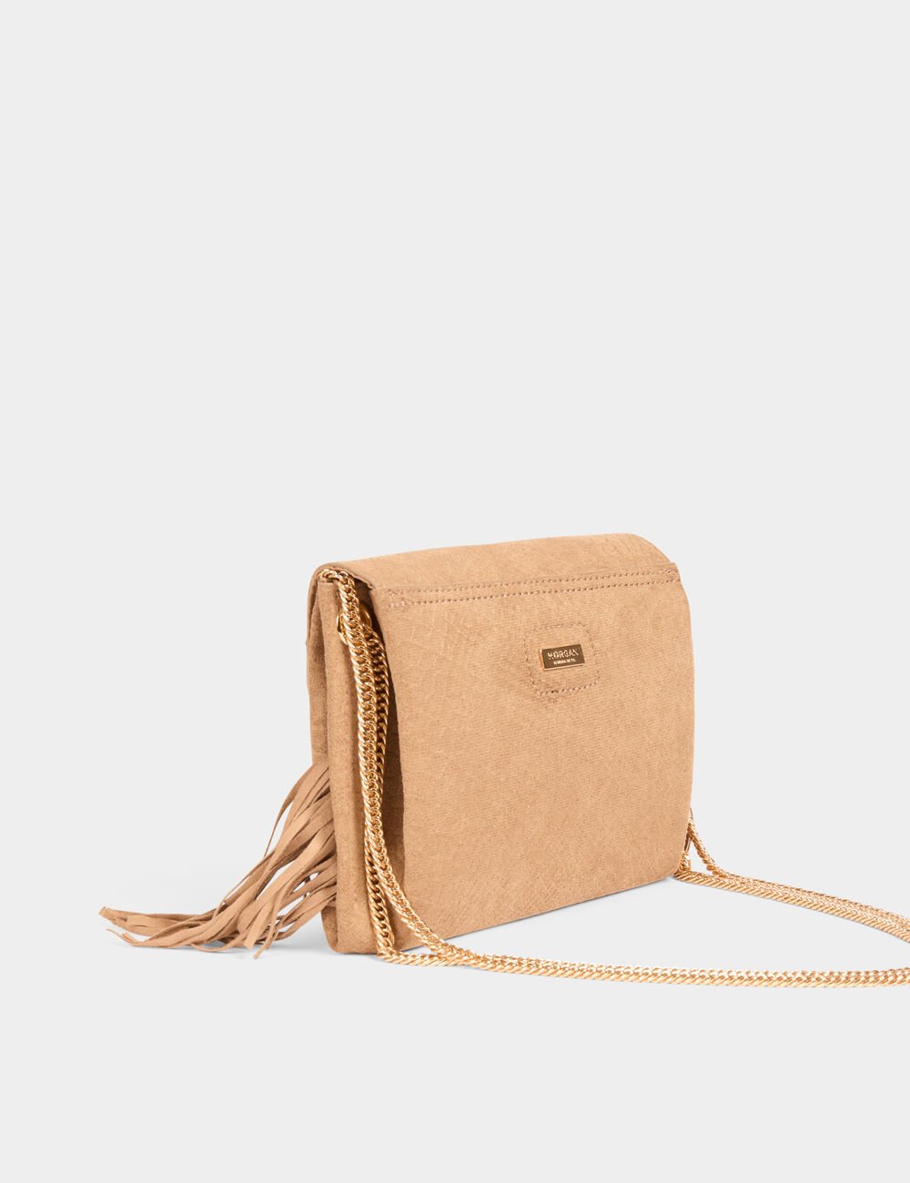 Bolso cartera de mano flecos arena 251-2Romeos
