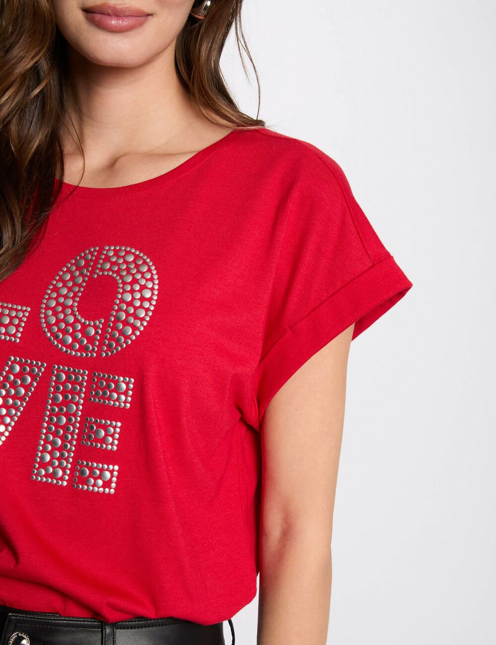 Camiseta con mensaje rojo 251-Dsilvi