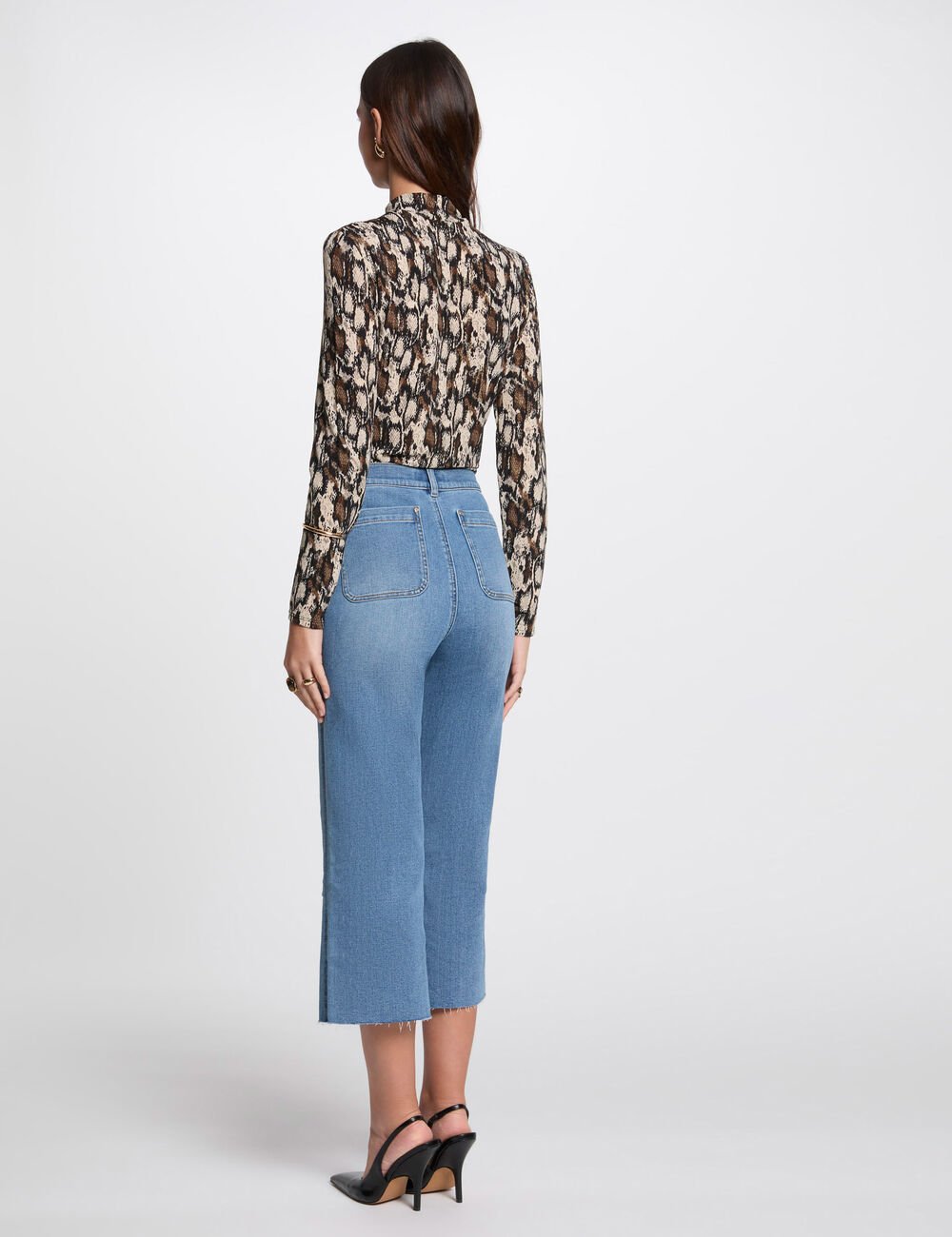 Pantalón pernera ancha denim stone 241-Pclic