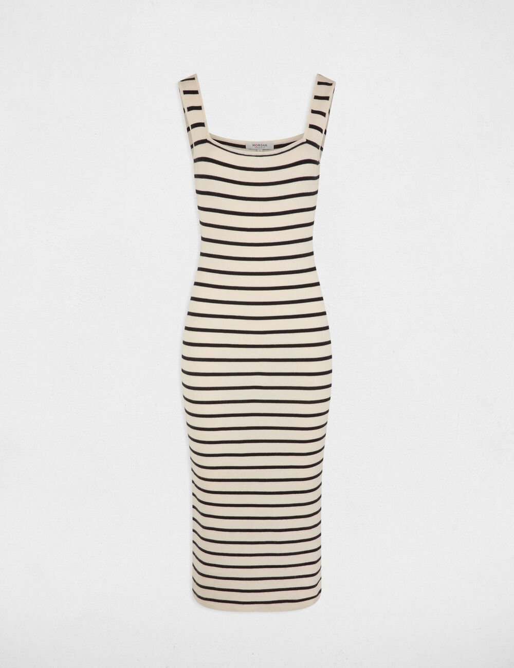 Vestido punto largo ajustado crudo 251-Rmdebi
