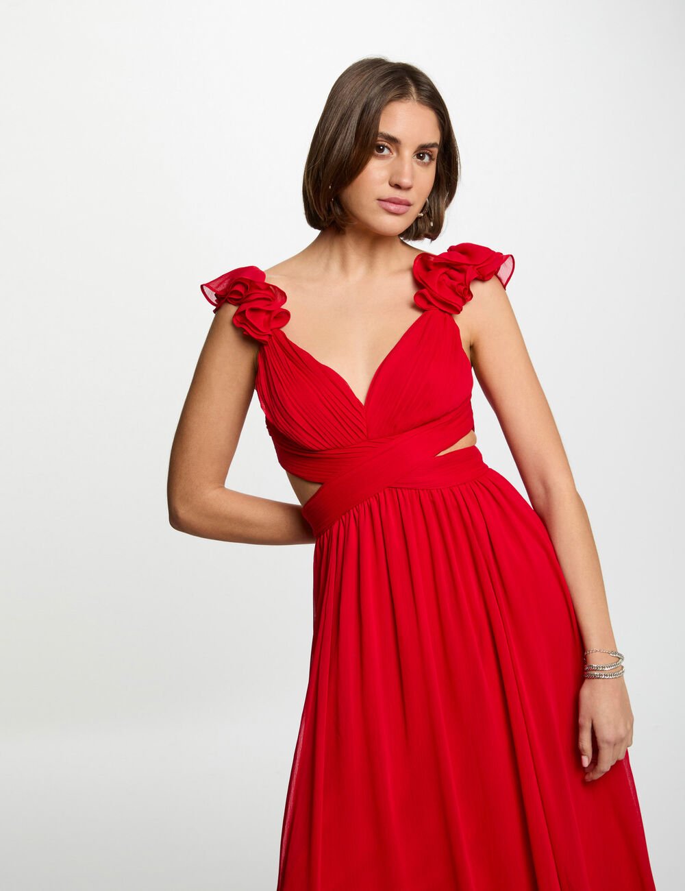 Vestido largo recto holgado blanco 251-Rissal
