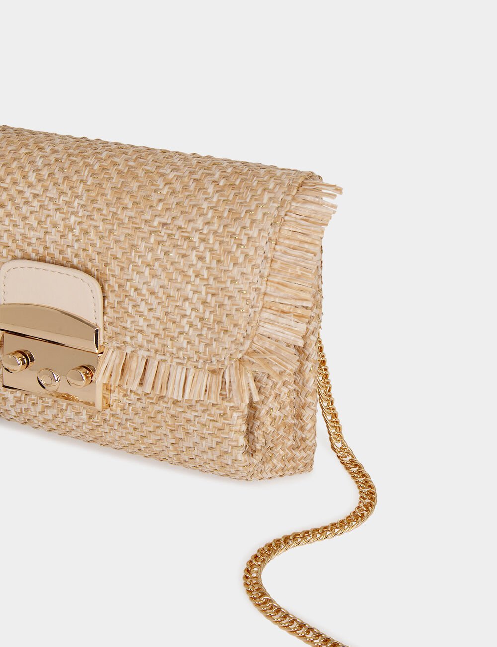 Bolso trenzado con flecos arena 241-2Romepa