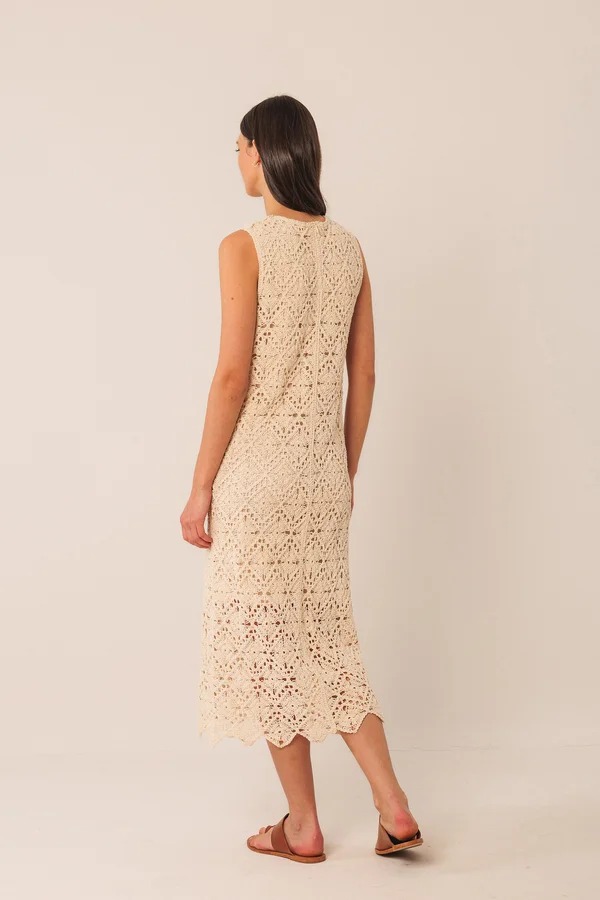 Vestido de punto natural V.V25.RD458