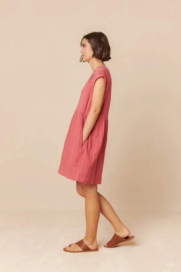 Vestido lino V.V25.BK205