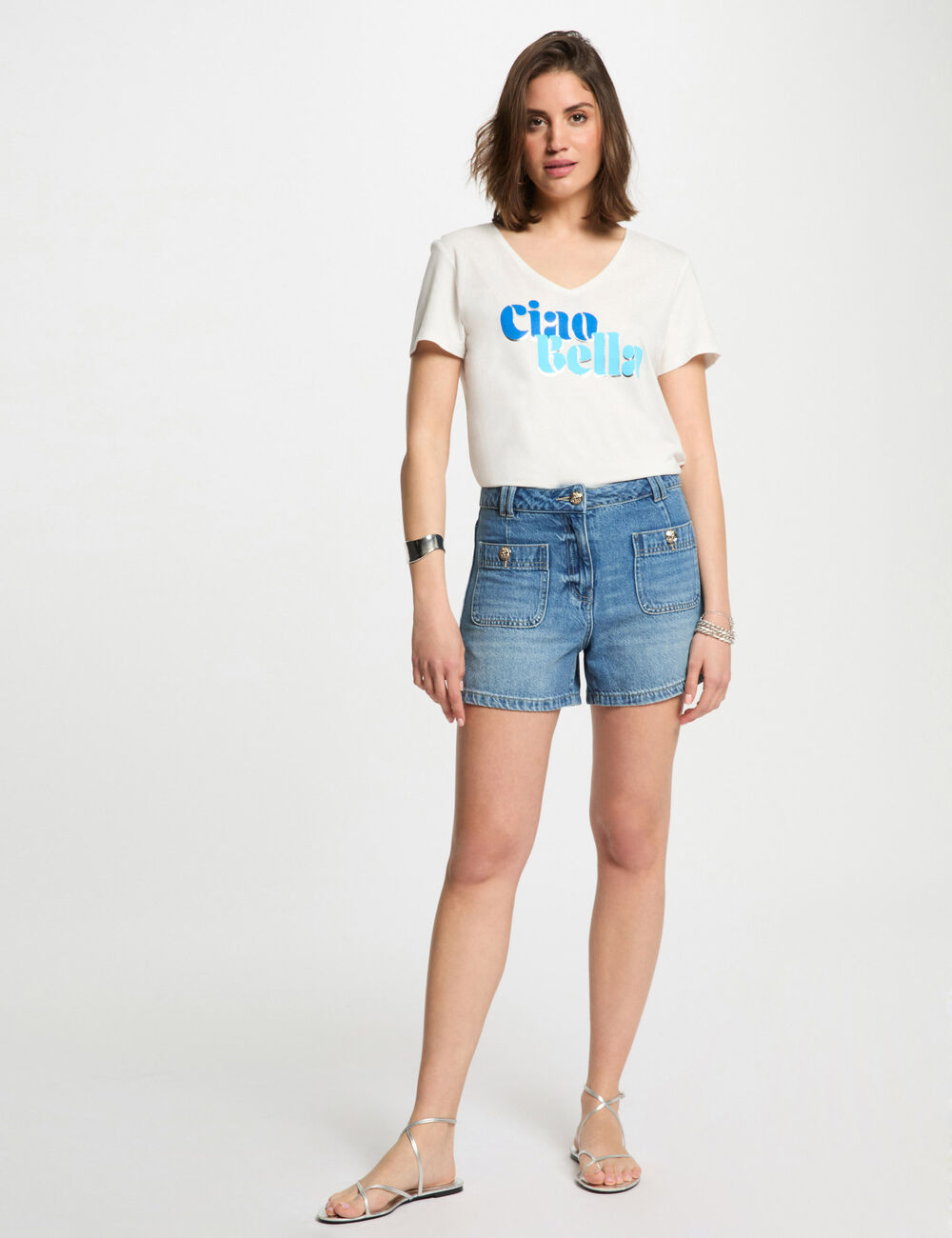 Camiseta con mensaje blanco 251-Dbello