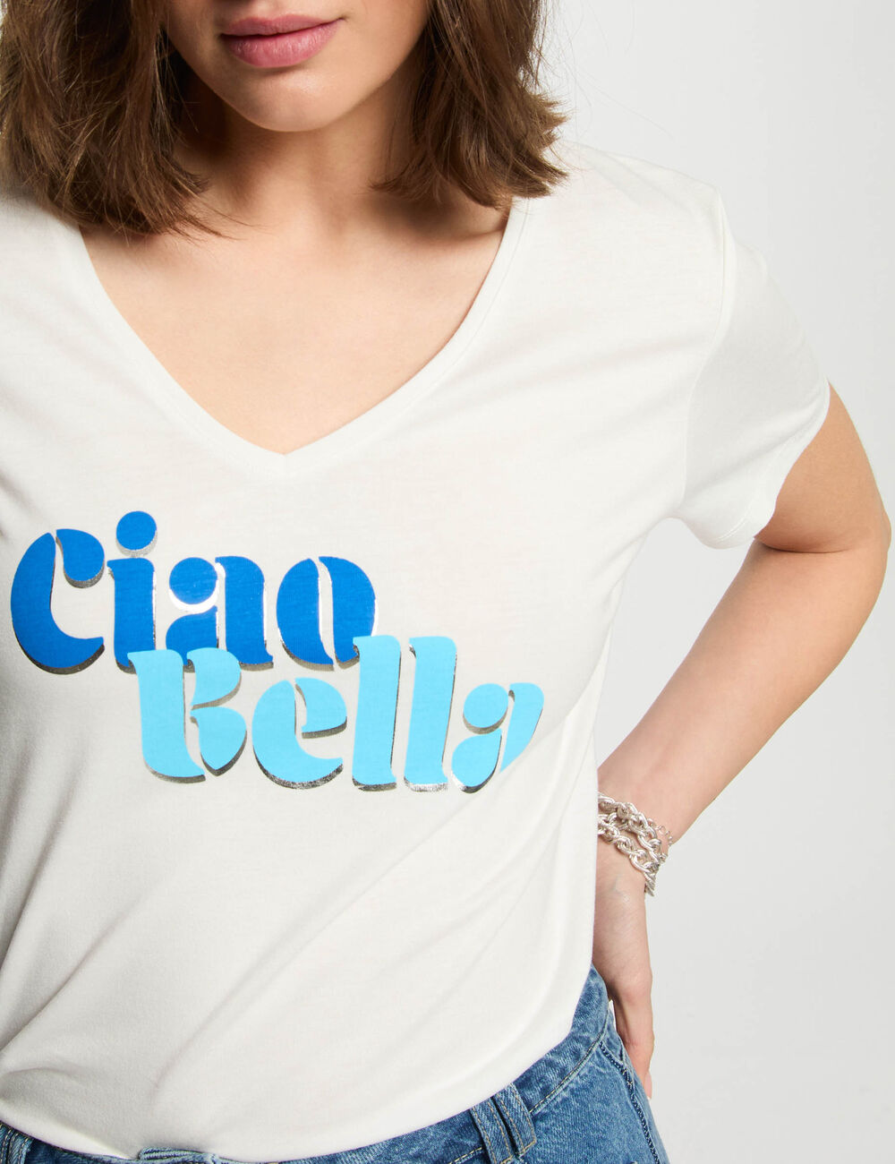 Camiseta con mensaje blanco 251-Dbello