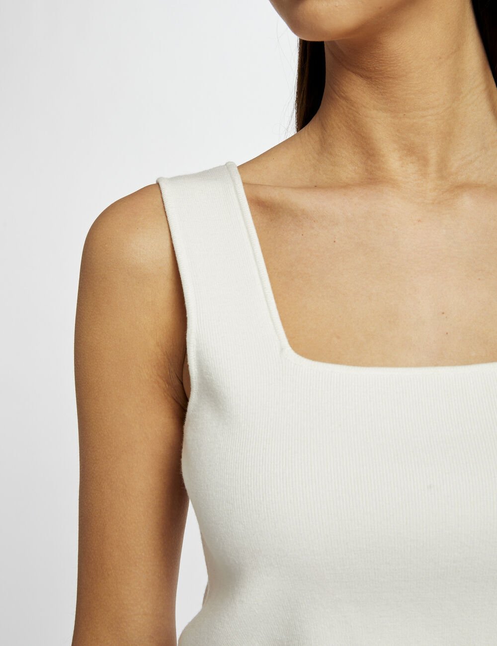 Top punto tirantes anchos marfil 251-Mpink