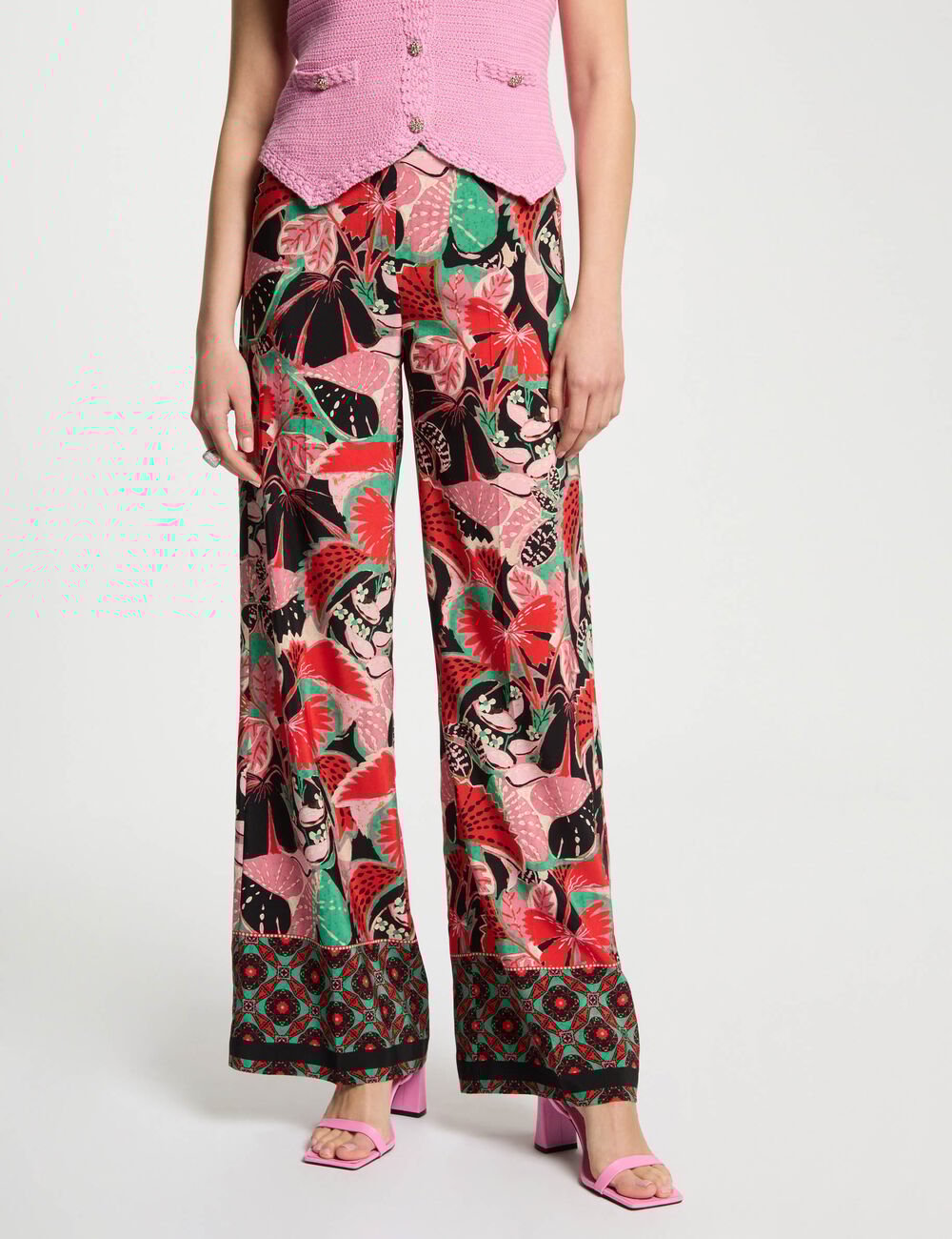 Pantalón pernera ancha multicolor 251-Poy.f