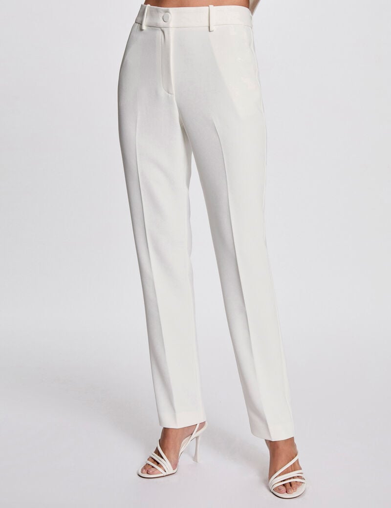 Pantalón holgado con pinzas blanco 251-Pvaplo