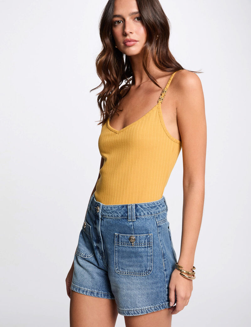 Short vaquero slim denim stone mujer 251-Shamiz