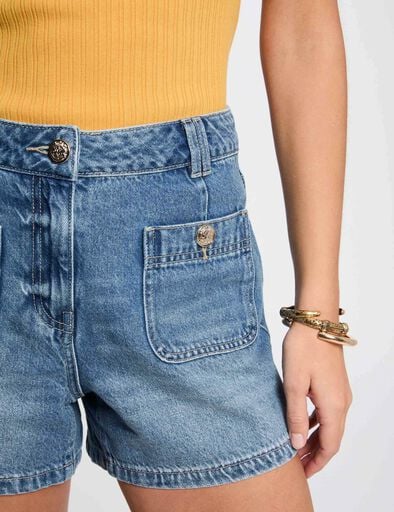 Short vaquero slim denim stone mujer 251-Shamiz