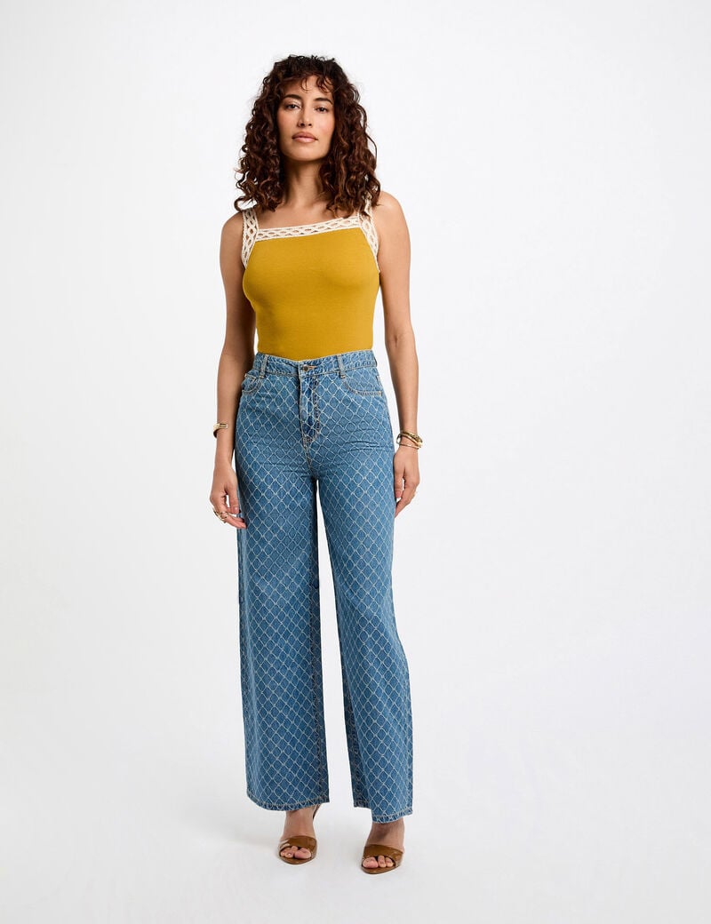 Top sin manga amarillo mostaza 252-Dorsi