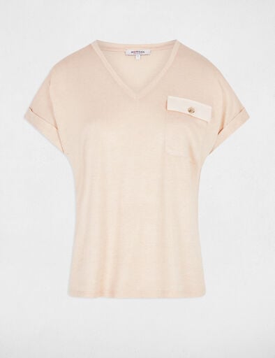 Camiseta manga corta beige 252-Dilito