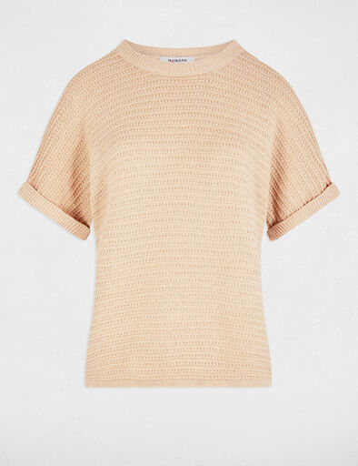 Jersei manga corta beige 252-Mviet