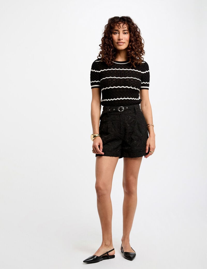 Jersey punto blanco y negro 252-Mclema
