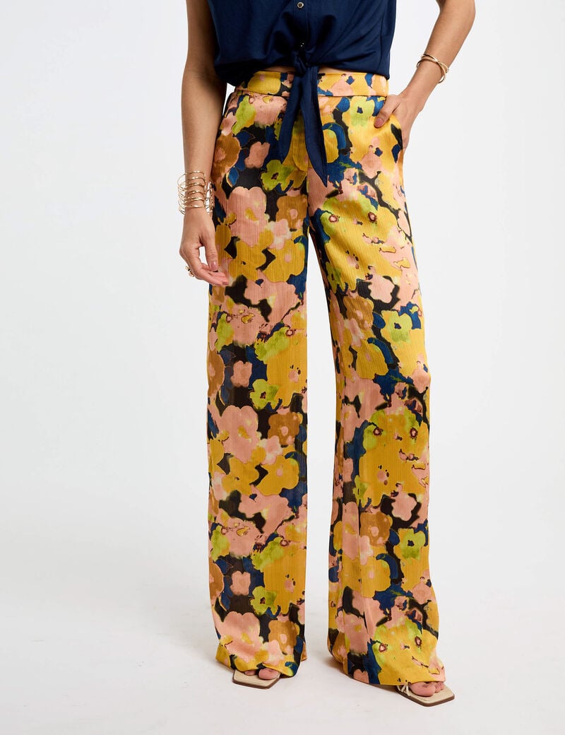 Pantalón pernera ancha multicolor 252-Pery.F