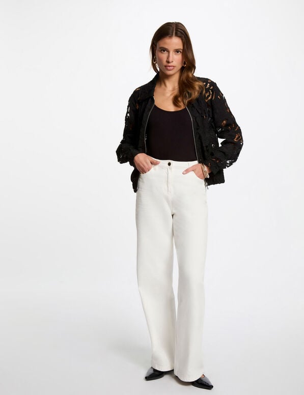 Chaqueta corta encaje negro 252-Gantal