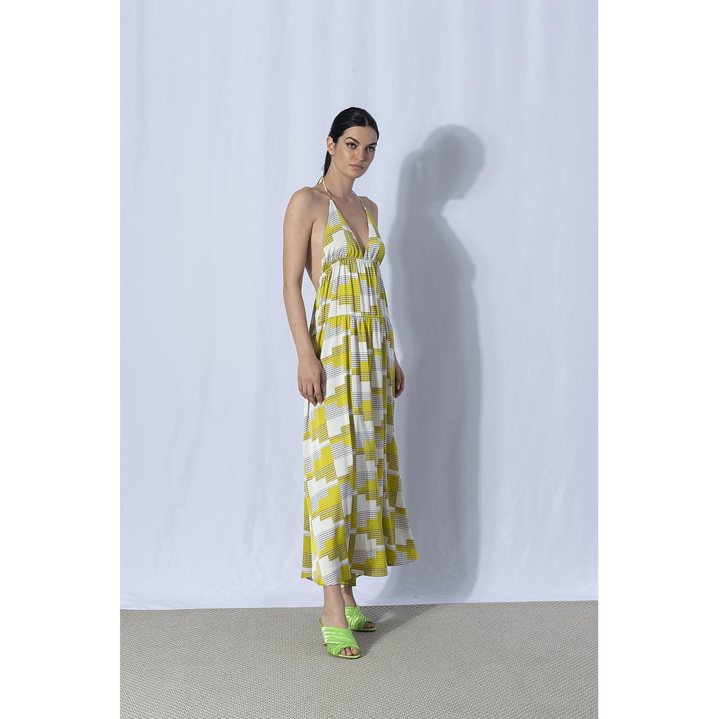 Vestido estampado pata de gallo A133SD101
