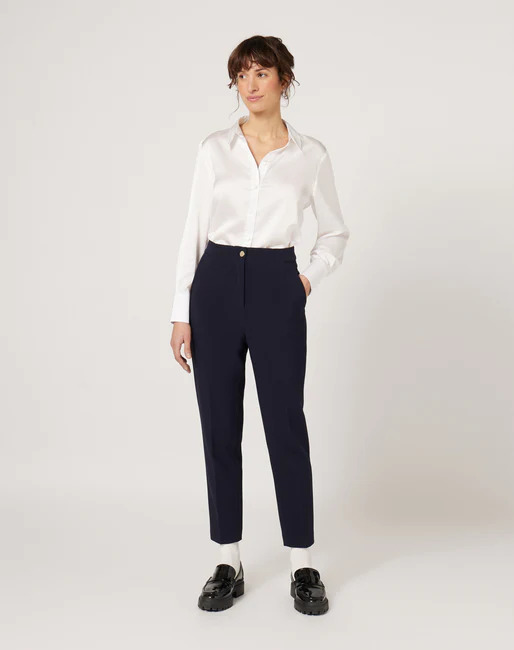 PANTALONES SASTRE COLOR AZUL MARINO XENP23