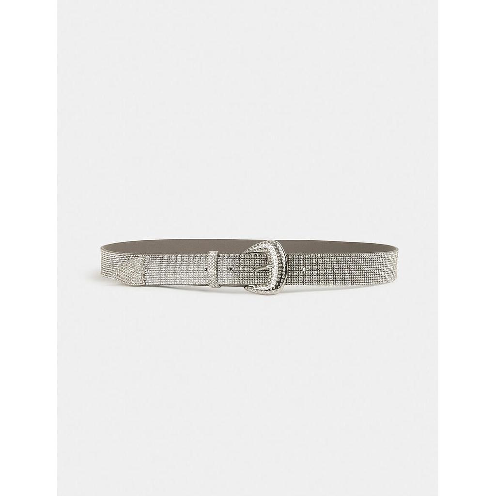 Cinturón con strass plateado 242-3Fouli