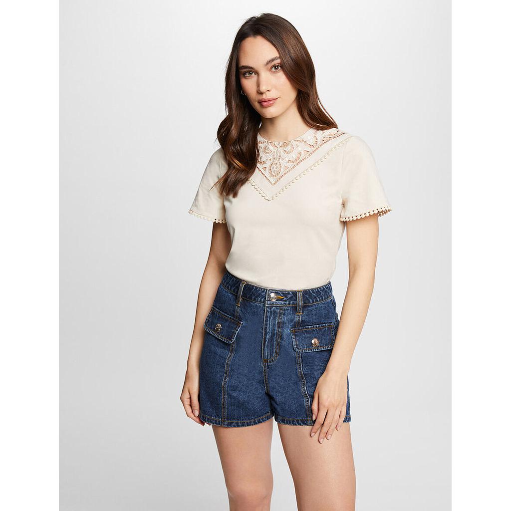 Camiseta manga corta bordada 242-Doria