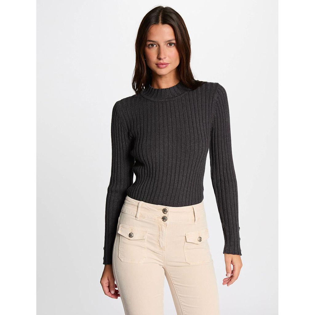 Jersey acanalado cuello alto 242-Mceze