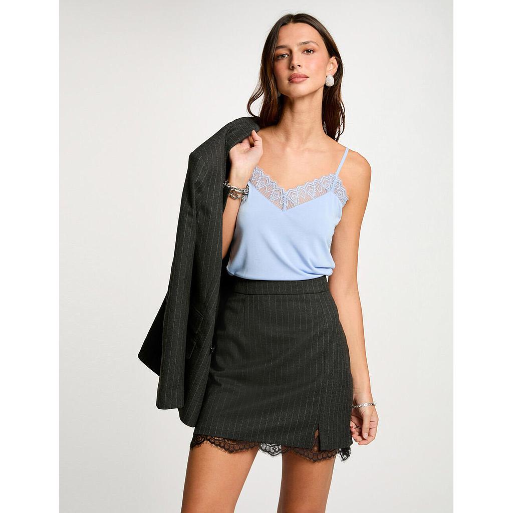 Falda corta con rayas gris anthracite 242-Jtali.f