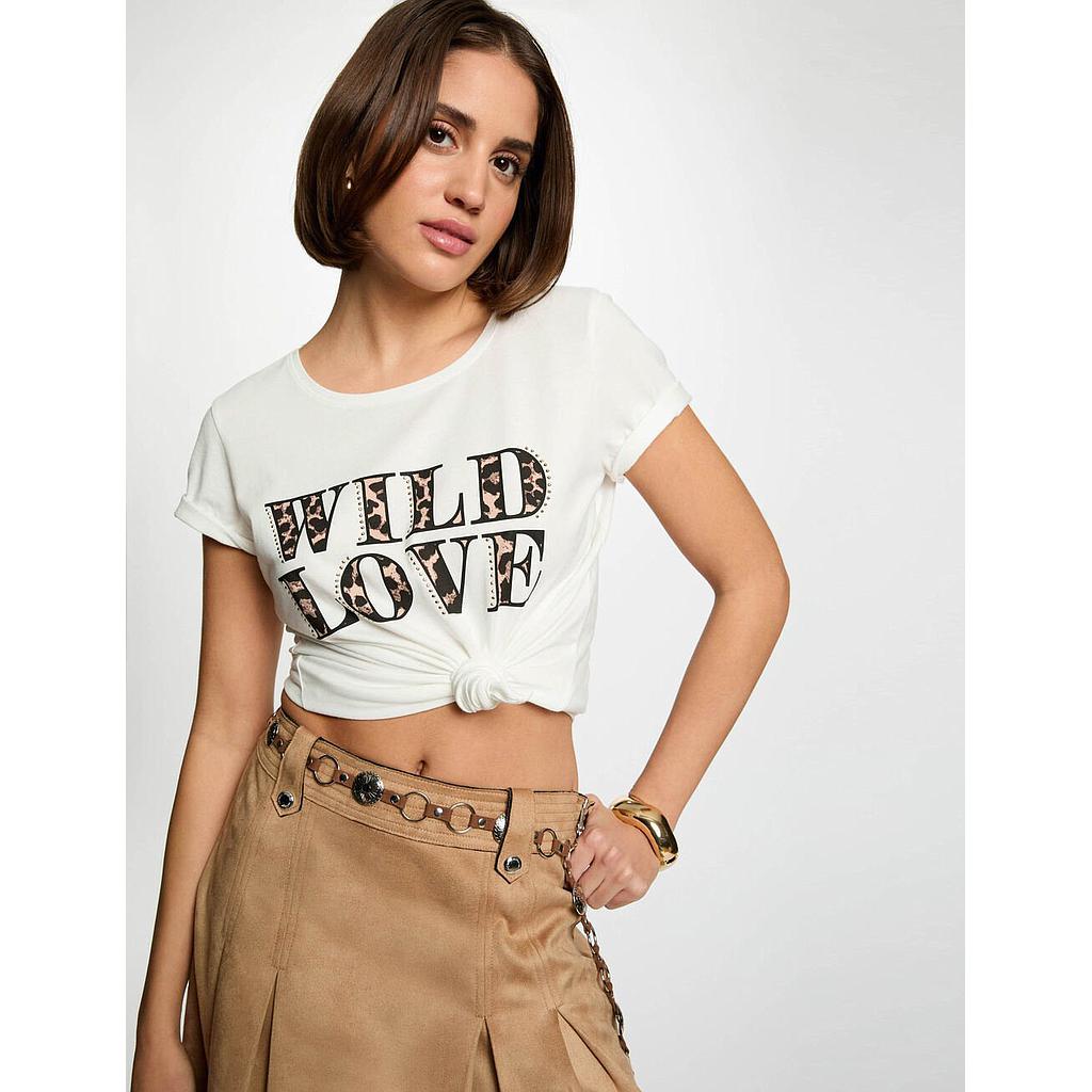 Camiseta con mensaje blanco 251-Dmilie