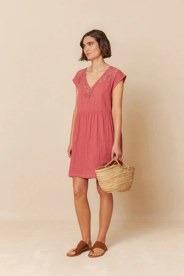 Vestido lino V.V25.BK205