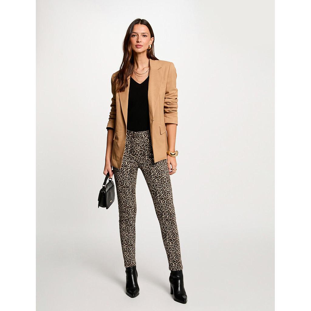 Pantalón slim estampado multicolor 242-pevam