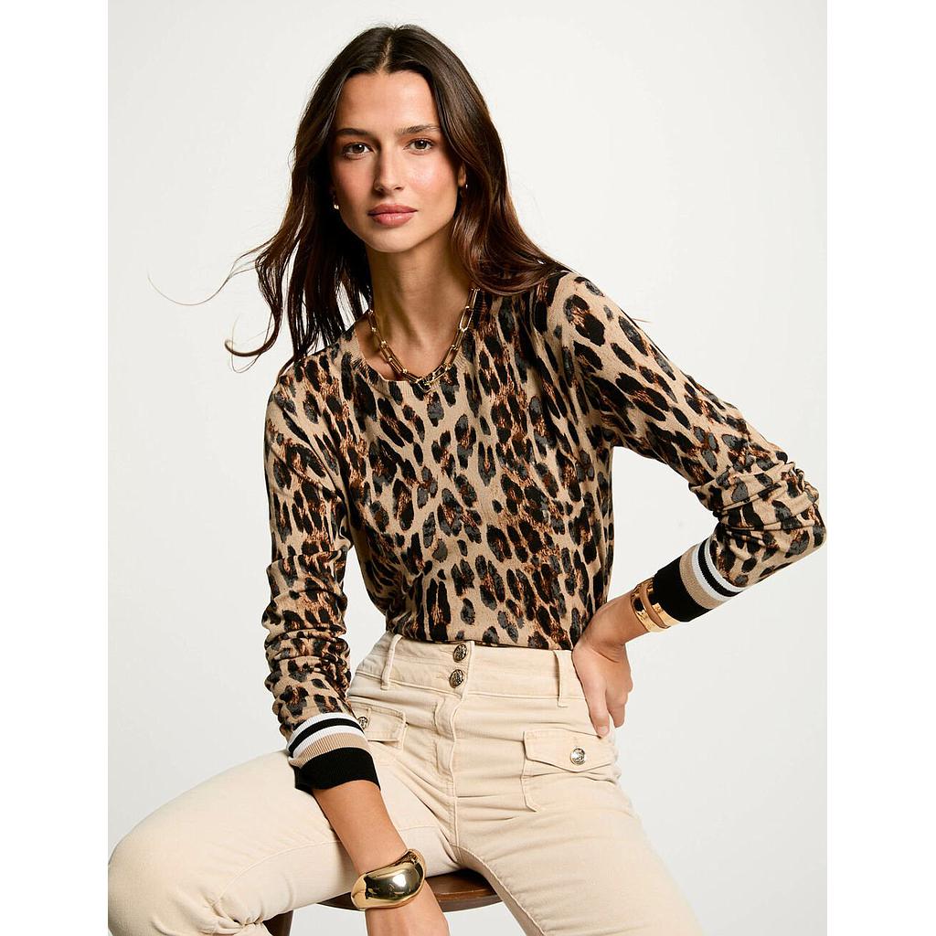Jersey estampado leopardo multicolor 251-Mparty
